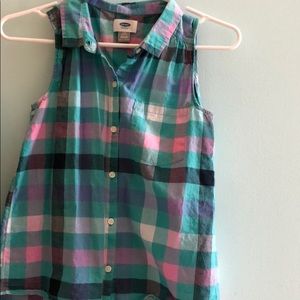 Girls plad tank top